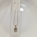 Tarohi Jewels Gold Plated Crystal Stone Chain Pendant Set