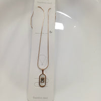 Tarohi Jewels Gold Plated Crystal Stone Chain Pendant Set