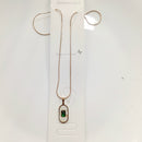 Tarohi Jewels Gold Plated Crystal Stone Chain Pendant Set