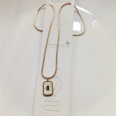 Tarohi Jewels Gold Plated Crystal Stone Chain Pendant Set