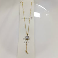 Tarohi Jewels Gold Plated Crystal Stone Chain Pendant Set