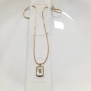 Tarohi Jewels Gold Plated Crystal Stone Chain Pendant Set