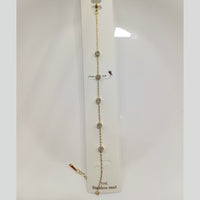 Tarohi Jewels Gold Plated Austrian Stone Adjustable Bracelet