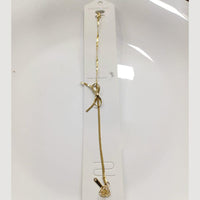 Tarohi Jewels Gold Plated Bow Adjustable Bracelet