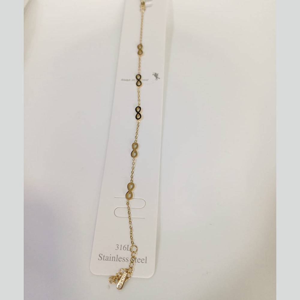 Tarohi Jewels Gold Plated Bow Adjustable Bracelet