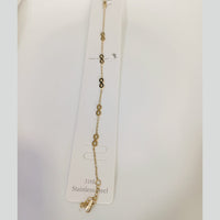 Tarohi Jewels Gold Plated Bow Adjustable Bracelet
