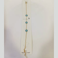 Tarohi Jewels Gold Plated Evil Eye Bracelet 