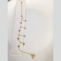 Tarohi Jewels Gold Plated Evil Eye Bracelet 