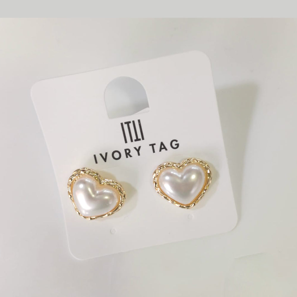 Tarohi Jewels Gold Plated Fancy Pearls Studs Earrings