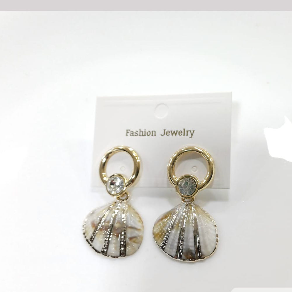 Tarohi Jewels Gold Plated Austrian Stone Fancy Dangler Earrings