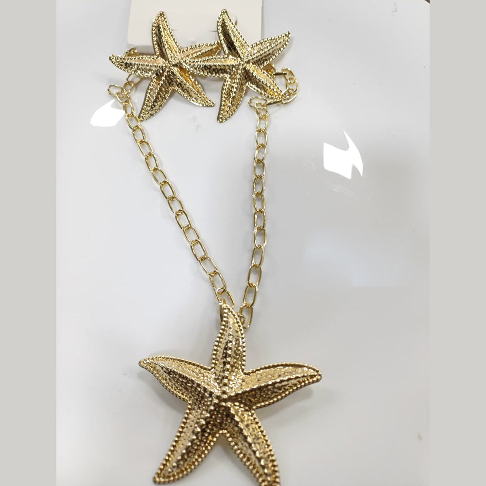 Tarohi Jewels Starfish Design Fancy Necklace Set