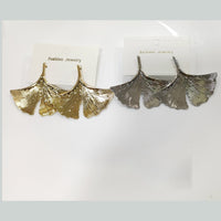 Tarohi Jewels Nature-Inspired Dual Leaf Designer Studs