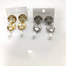Tarohi Jewels Nature-Inspired Dual Leaf Designer Dangler Earrings 
