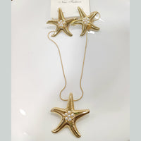 Tarohi Jewels Starfish Design Fancy Necklace Set 