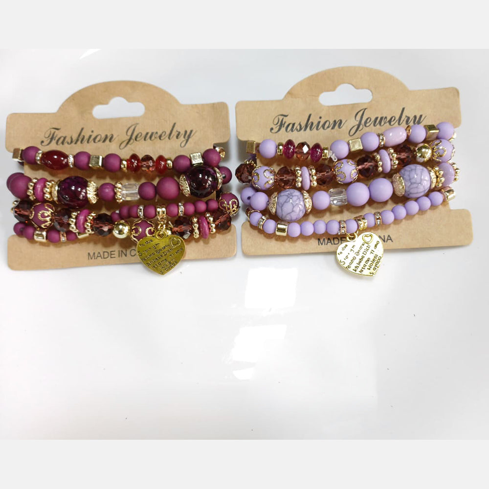Tarohi Jewels Beach-Inspired Shell And Charm Beads Bracelet