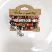 Tarohi Jewels Beach-Inspired Shell And Charm Beads Bracelet