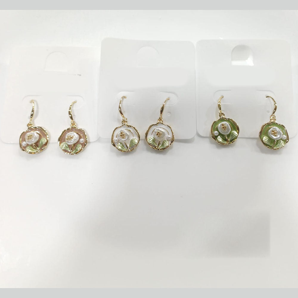 Tarohi Jewels Meenakari Flora Dangler Earrings