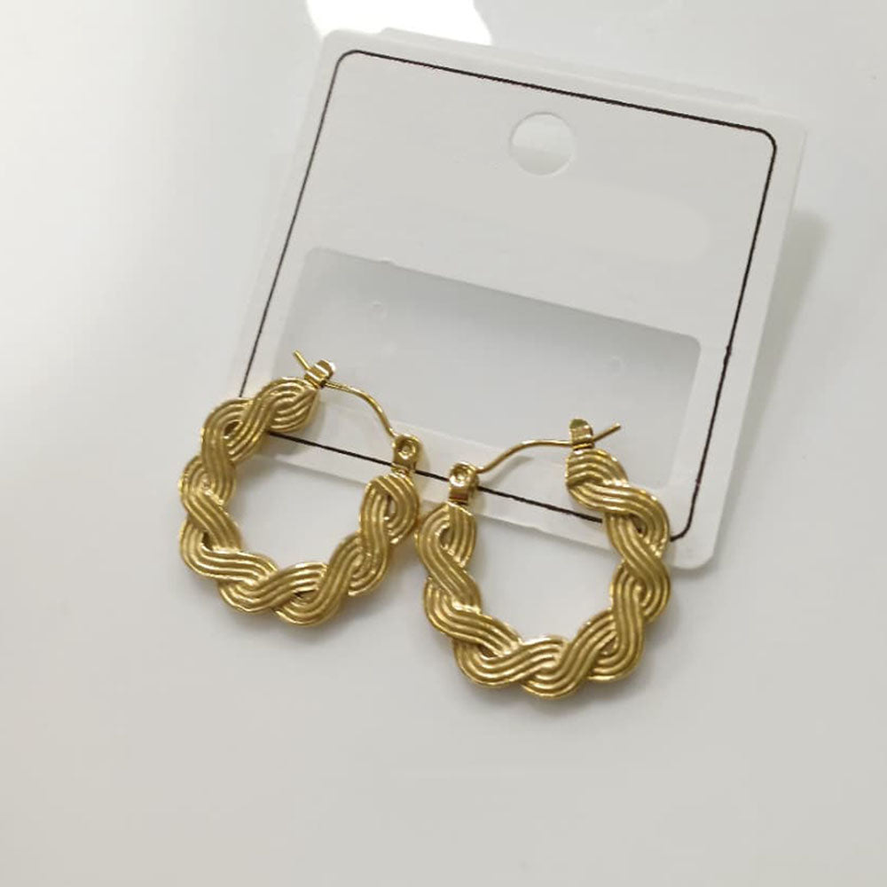 Tarohi Jewls Classic Round Stud Hoop Earrings