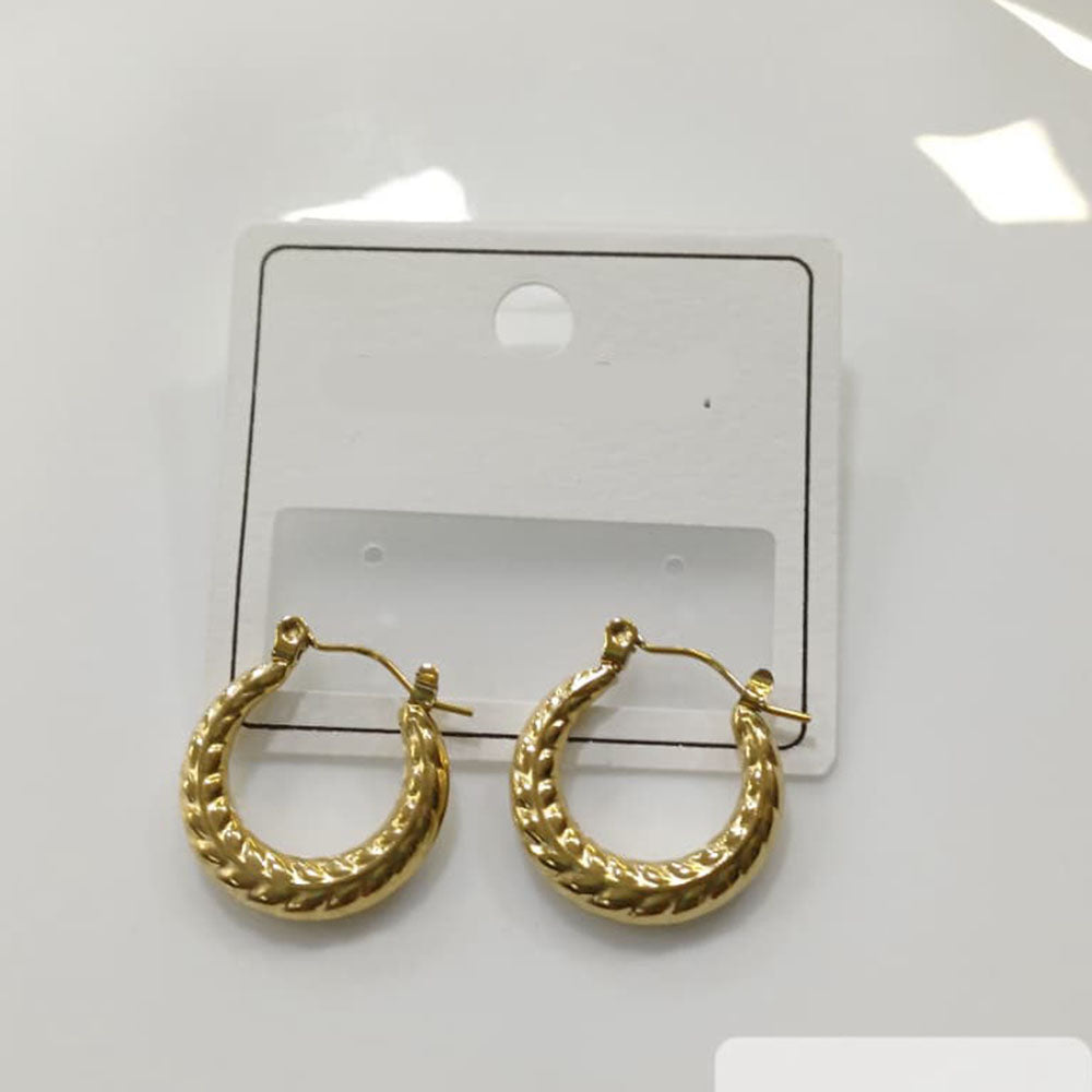 Tarohi Jewls Classic Round Stud Hoop Earrings