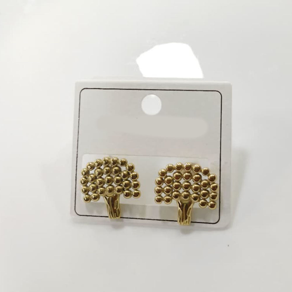 Tarohi Jewels Stylish Gold Plated Tree Shape Hoop Earrings Lightweight Jewellery