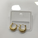 Tarohi Jewels Trendy Gold Plated Woven Design Hoop Earrings