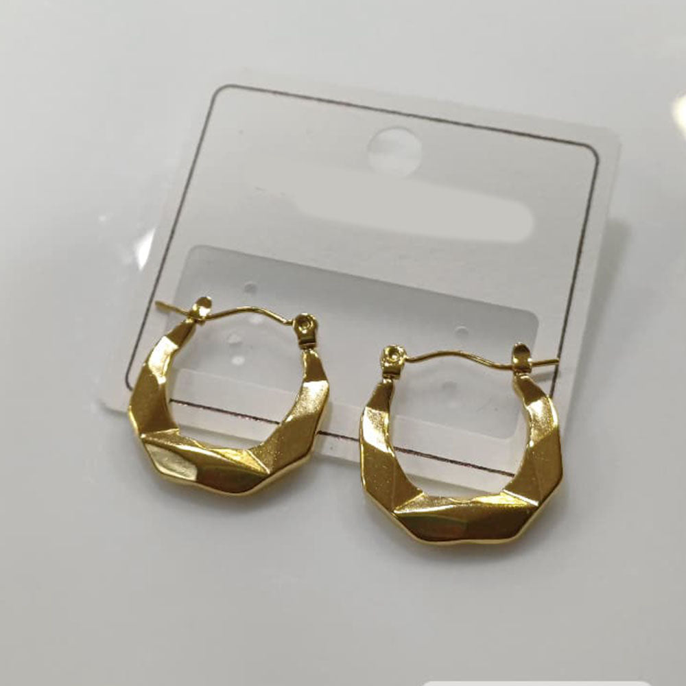 Tarohi Jewels Elegant Gold Plated Textured Round Earrings for Party & Festive Wear