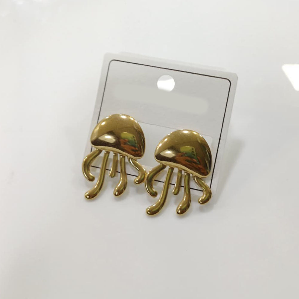 Tarohi Jewels Unique Gold Plated Octopus Shape Earrings for Party