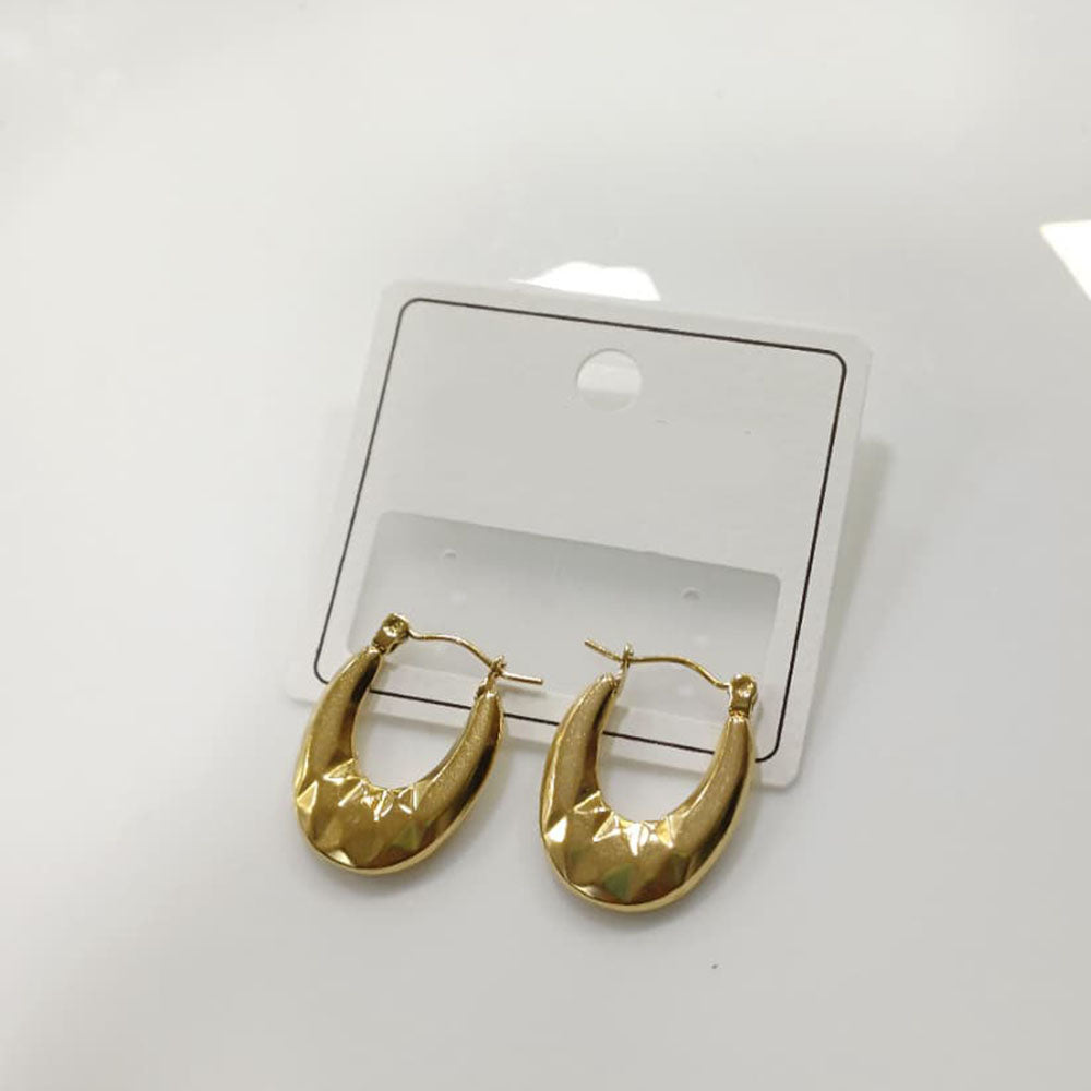 Tarohi Jewls Classic Gold Plated Round Stud Hoop Earrings | Everyday Wear Jewellery