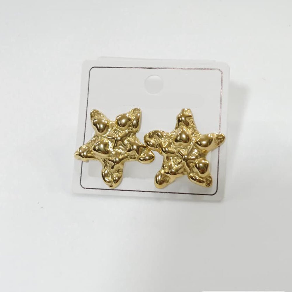 Tarohi Jewels Minimalist Gold Plated Trendy Star Shape Stud Earrings