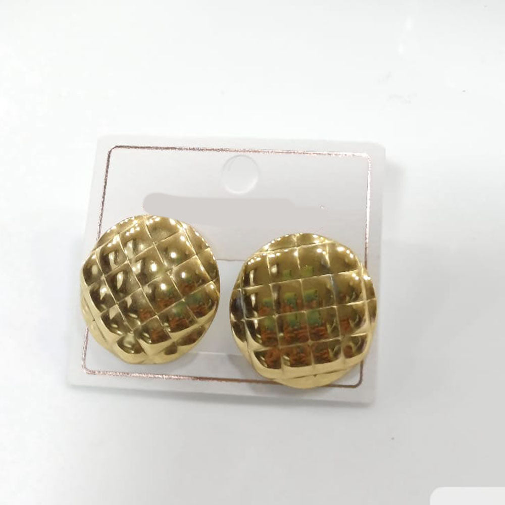 Tarohi Jewels Minimalist Gold Plated Trendy Stud Earrings