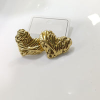 Tarohi Jewels Minimalist Gold Plated Trendy Heart Shape Stud Earrings 