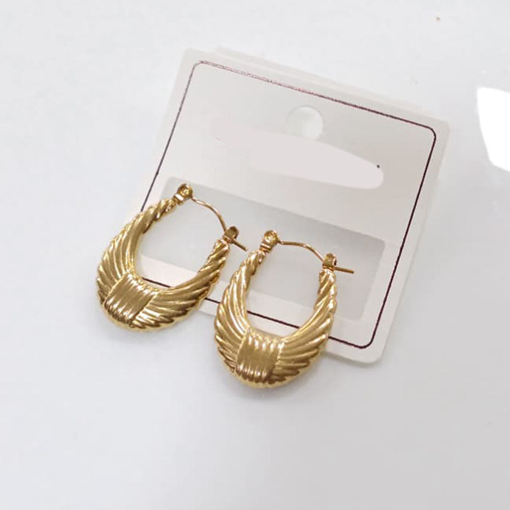 Tarohi Jewels Classic Gold Plated Round Stud Hoop Earrings | Everyday Wear Jewellery