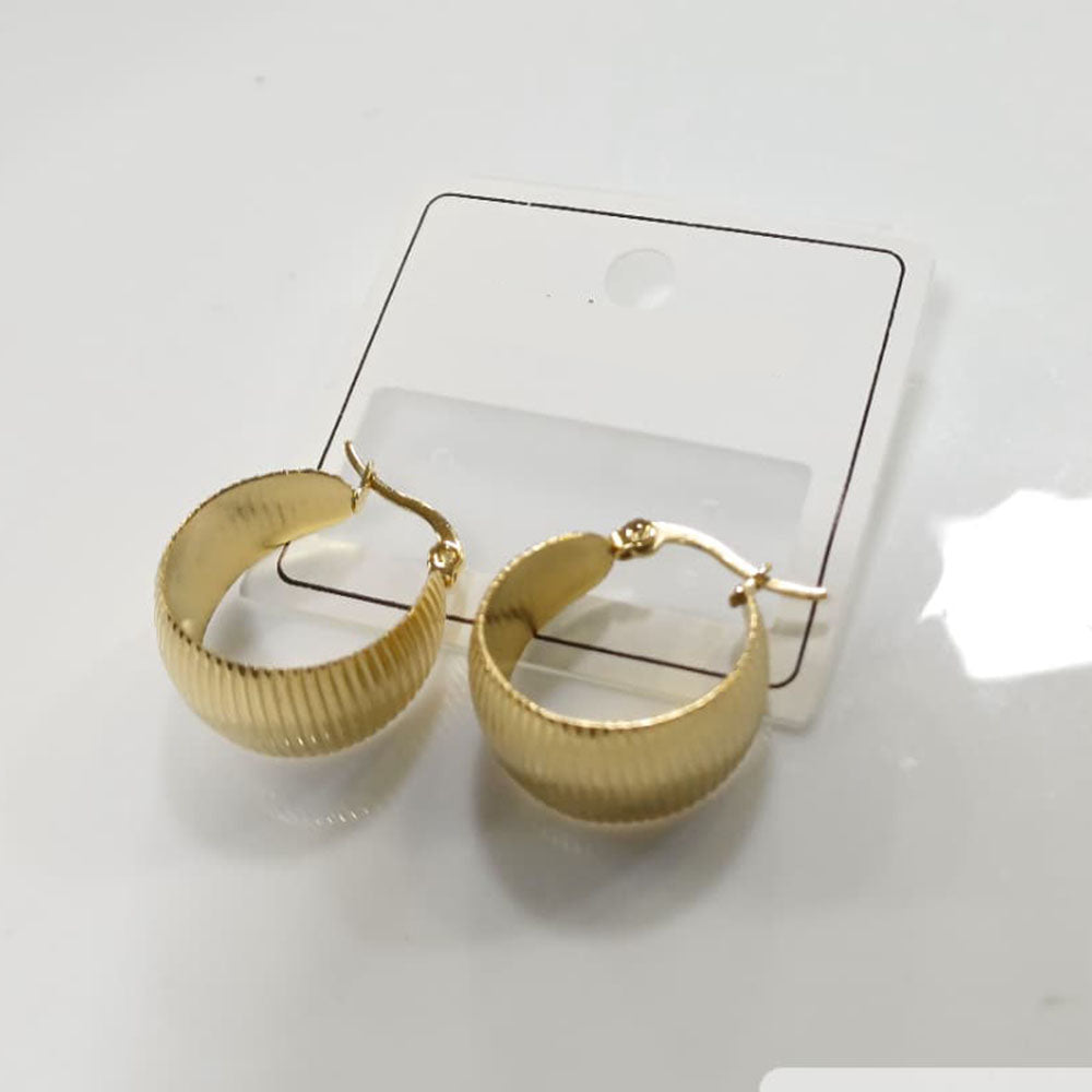 Tarohi Jewels Classic Gold Plated Round Stud Hoop Earrings | Everyday Wear Jewellery