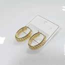 Tarohi Jewels Classic Gold Plated Oval Shape Hoop Earrings | Everyday Wear Jewellery