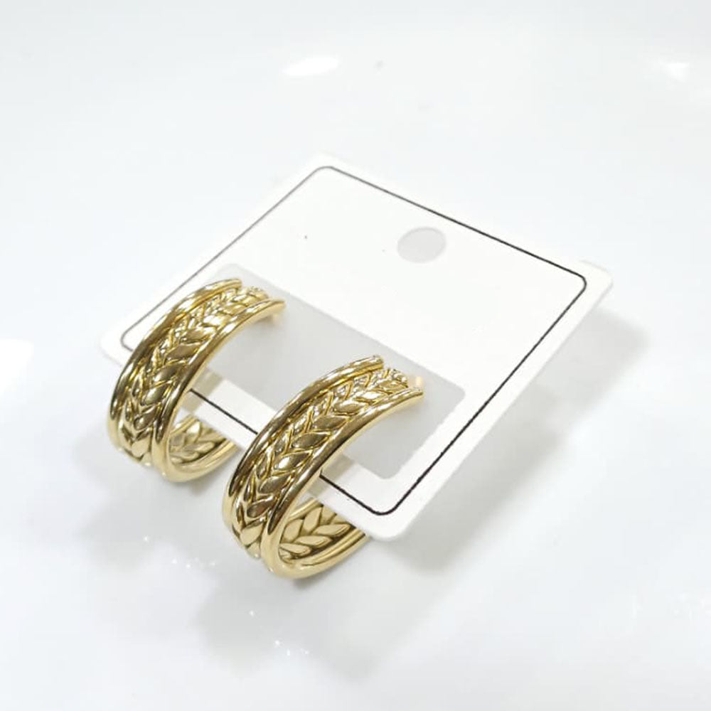 Tarohi Jewels Classic Gold Plated Oval Shape Hoop Earrings | Everyday Wear Jewellery