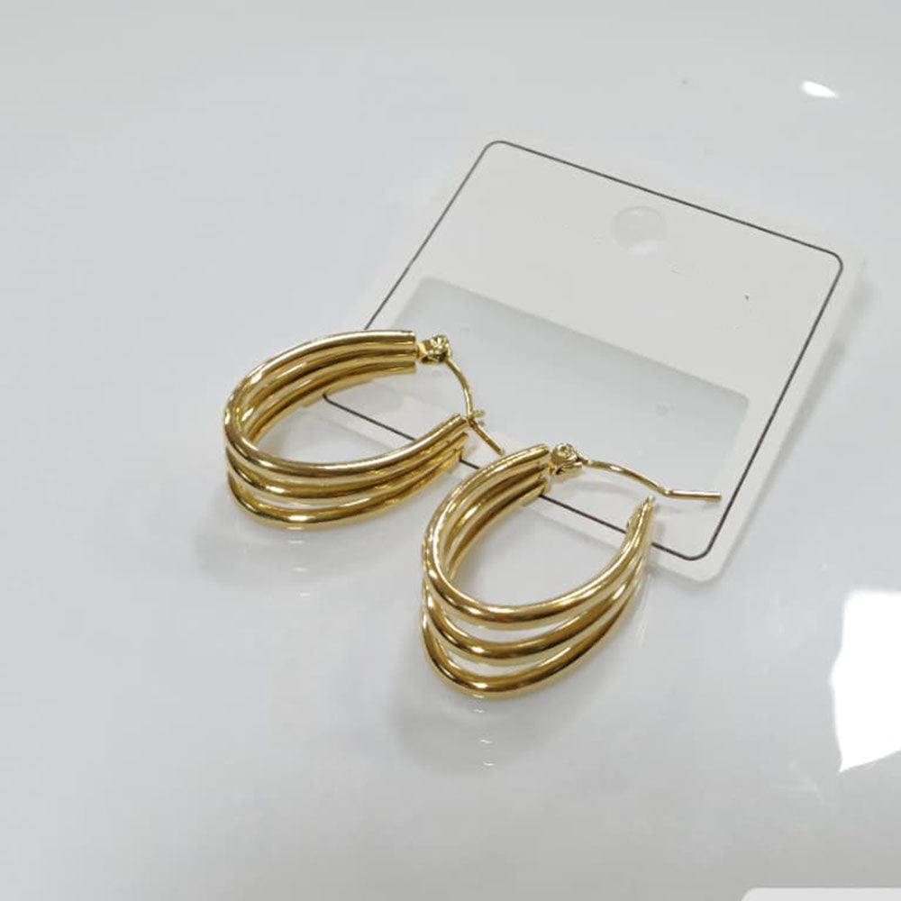 Tarohi Jewels Classic Gold Plated Hoop Earrings | Everyday Wear Jewellery