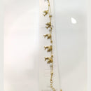 Tarohi Jewels Chic Gold Dolphin And Pearl Charm Adjustable Bracelet