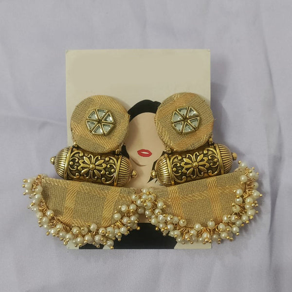 Hashtag Jully Gold Plated Kundan Handmade Dangler Earrings