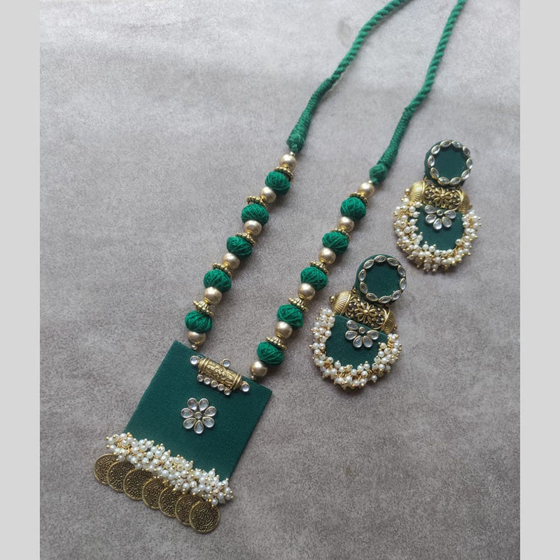 Hashtag Jully Gold Plated Kundan Stone Pearl Long Necklace Set