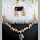 Aamrapali Rose Gold  Plated AD Necklace Set