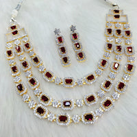 Aamrapali Gold Plated AD Necklace Set