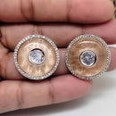 Aamrapali Silver Plated Enamel Stud Earrings