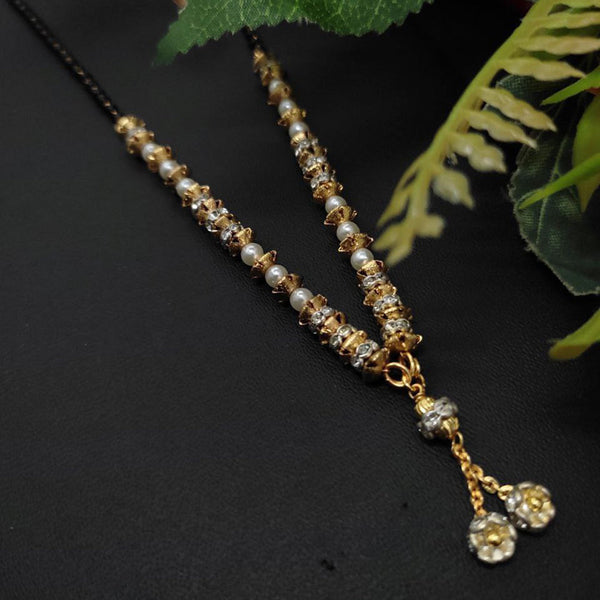 Aamrapali Gold Plated Austrian Stone And Pearl Necklace Set
