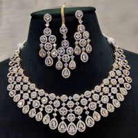 Aamrapali Gold Plated AD Necklace Set