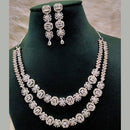Aamrapali Silver Plated AD Necklace Set
