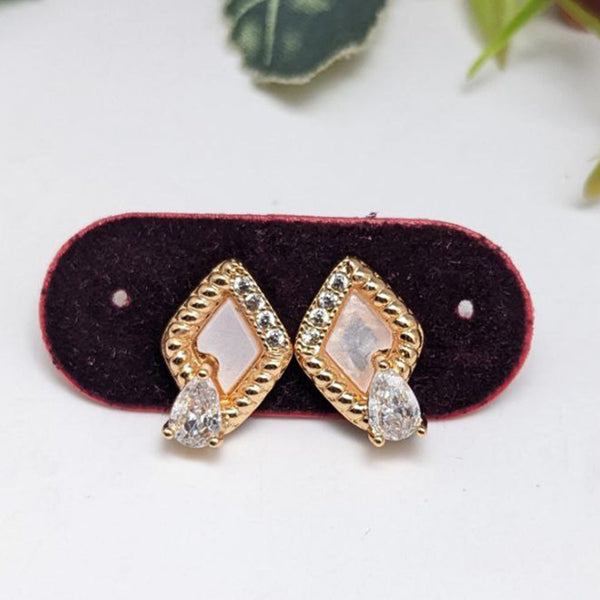 Aamrapali  Gold  Plated  American  Diamond  Stud   Earrings