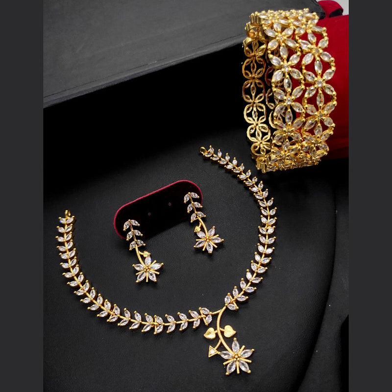 Aamrapali Gold Plated American Diamond Combo