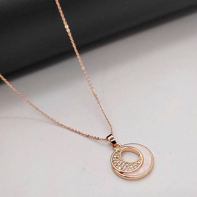 Aamrapali Rose Gold Plated Chain Pendant