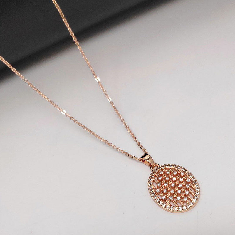 Aamrapali Rose Gold Plated Chain Pendant