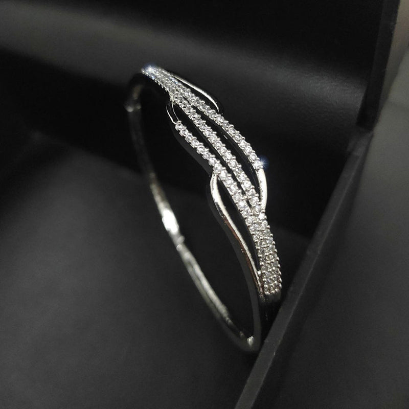 Aamrapali Silver Plated  AD  Bangle